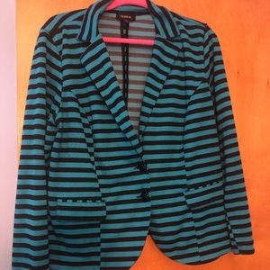 Torrid size 2 Ponte Striped Blazer
